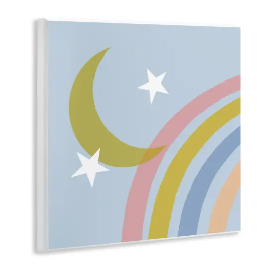 Stupell Industries Rainbow And Moon Shape Wall Plaque Art Design by Tina Finn {3}
