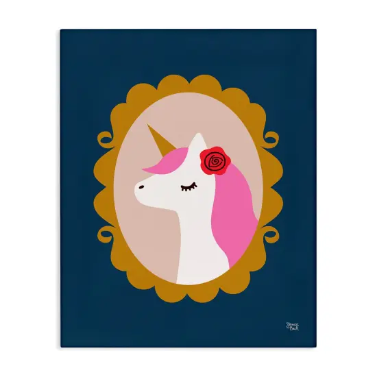 Stupell Industries Chic Unicorn Portrait Canvas Wall Art Design by Jessica Beck {1}