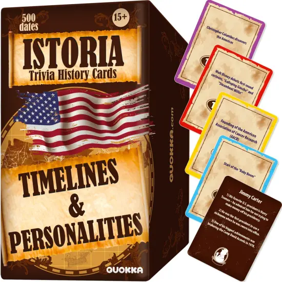 History & Personality Card Game | 500 Trivia Cards for Adults {1}