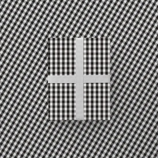 Black Vintage Gingham Gift Wrap {2}