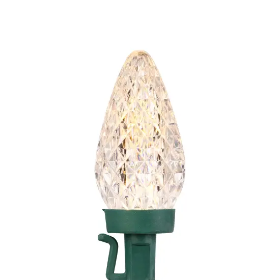 Northlight LED Faceted C9 Christmas Lights - Warm White - 20.25' Green Wire - 50ct {5}