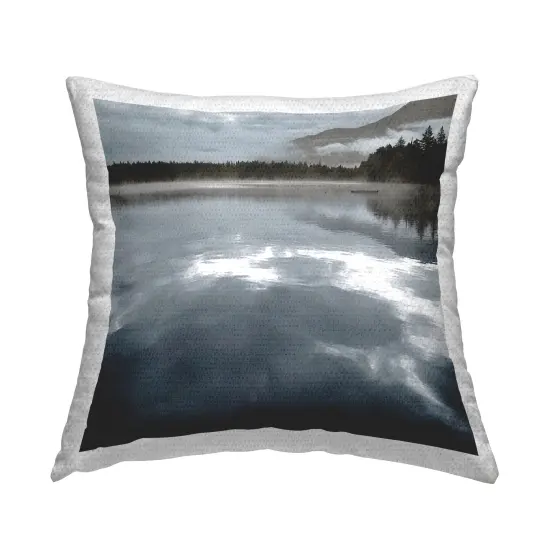 Quiet Mood Seascape Outdoor Printed Pillow Design by Carol Robinson, 18 x 7 x 18 {1}