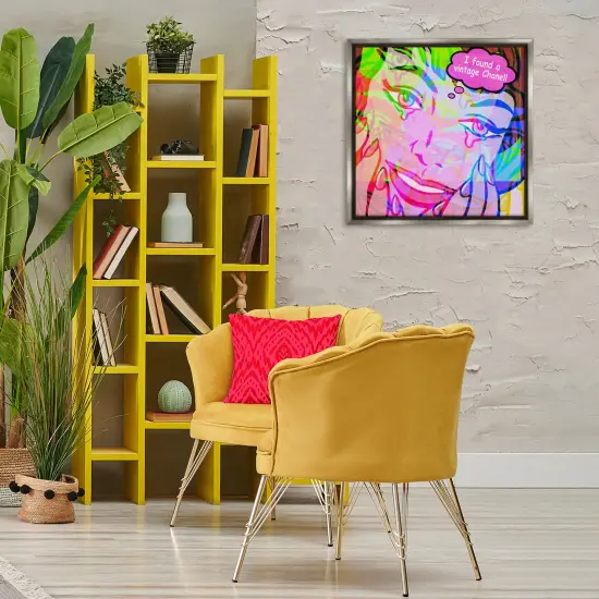 Stupell Industries Pop Style Fashionista Framed Floater Canvas Wall Art Design by Graffi*tee Studios {2}