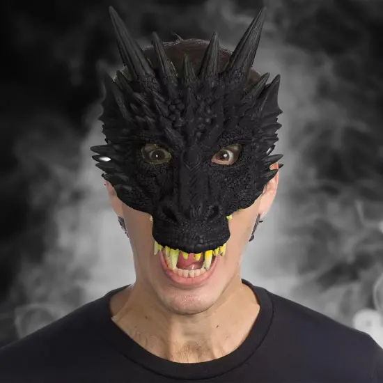 Fantasy Dragon Adult Costume Latex Half Mask {3}