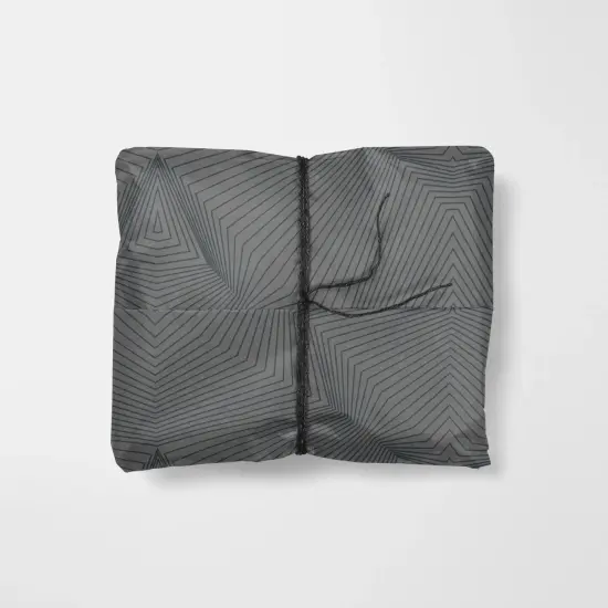 Fine Line Black and Gray Zig Zag Gift Wrap {1}