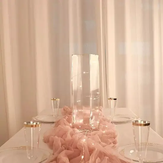 6 Clear 16-Inch Square GLASS FLOWER VASES Wedding Party Centerpieces Supplies {2}