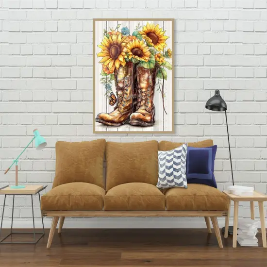 Diamond Painting for Adults Kits, 5D Sunflowers Flwoers Diamond Art Kits for Beginners, DIY Full Drill Butterfly Diamond Gem Art Kits for Home Wall Decor 12x16 Inch {3}