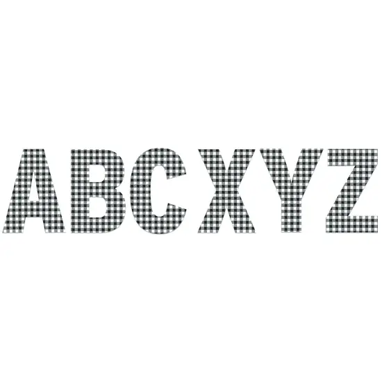 Gingham Jumbo 7in Deco Letters {1}