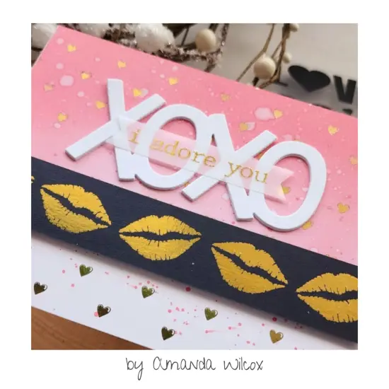 Deco Foil Adhesive Transfer Sheets 5.9" x 5.9"-Love & Kisses {4}