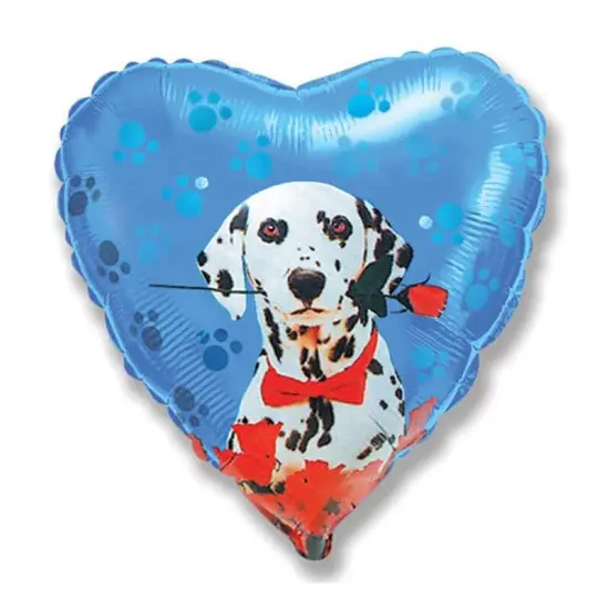 Dalmatian Foil Balloon Heart Shape 18" Dog Party Theme {2}