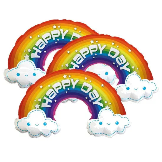LA Balloons&reg; 39 Inch Happy Day Rainbow Balloon {6}