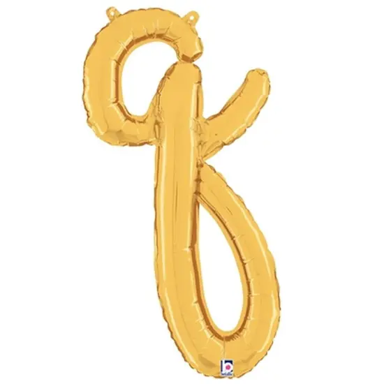 Betallic&reg; 24 inch Script Letter Q Gold Air Fill Only {3}