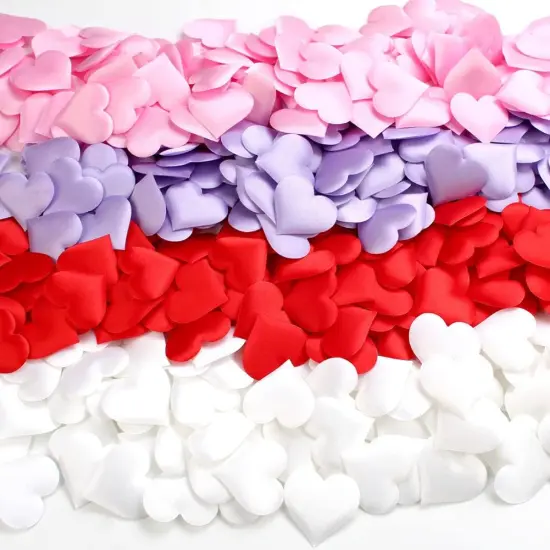 100 Pcs Love Heart Shaped Sponge Petals Handmade DIY Petal Birthday Table Wedding Party Supplies Decoration {5}