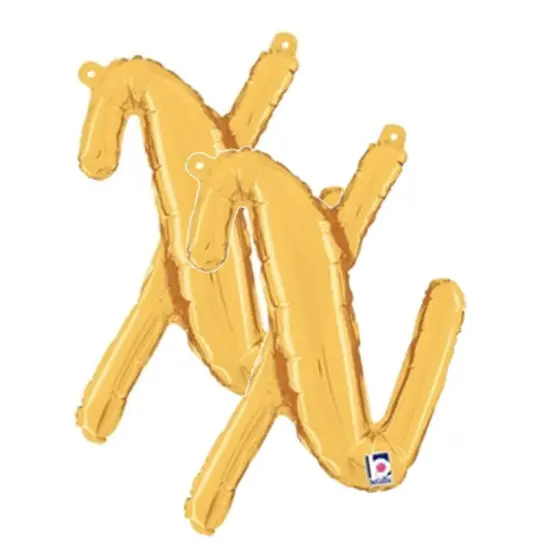 Betallic&reg; 14 inch Script Letter X Gold Air Fill Only {6}