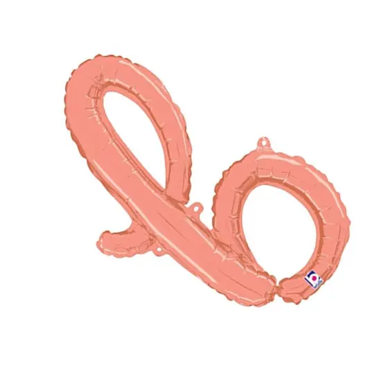 Betallic&reg; 24 inch Script Letter B Rose Gold Air Fill Only {6}