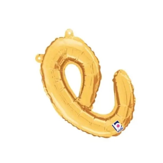 Betallic&reg; 14 inch Script Letter E Gold Air Fill Only {5}