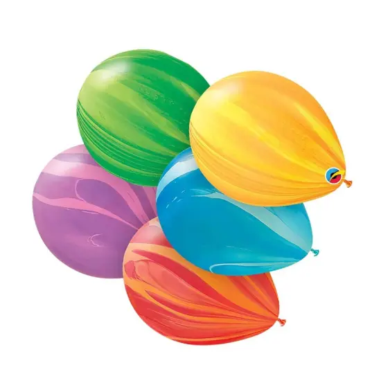 Qualatex&reg; 11 Inch Rainbow Superagate Assortment Latex Balloons {3}