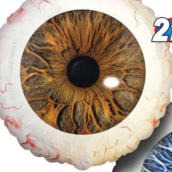 Creepy Brown & Blue Eyeballs 17 Inch Foil Balloon {5}