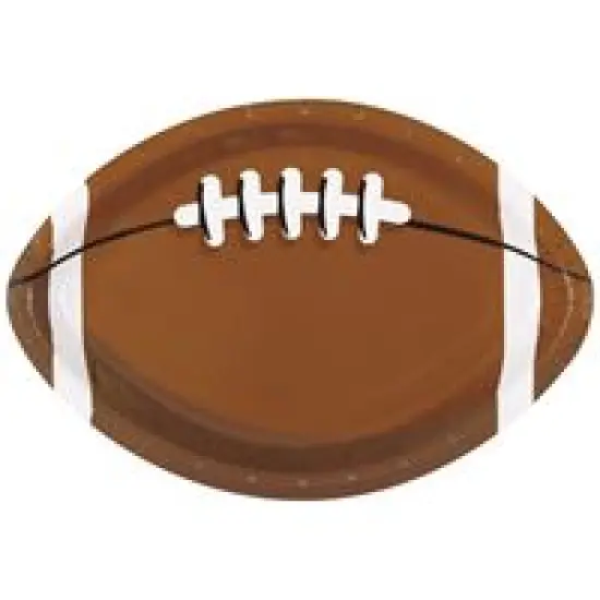 Game Face Football Football-Shaped 9.25" Plates 8ct {1}