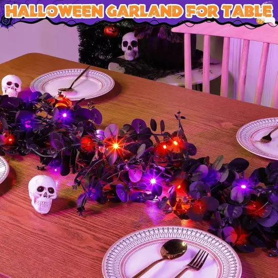 [Dual Color & Timer] 6 Ft by 10 Inch Halloween Garland {4}
