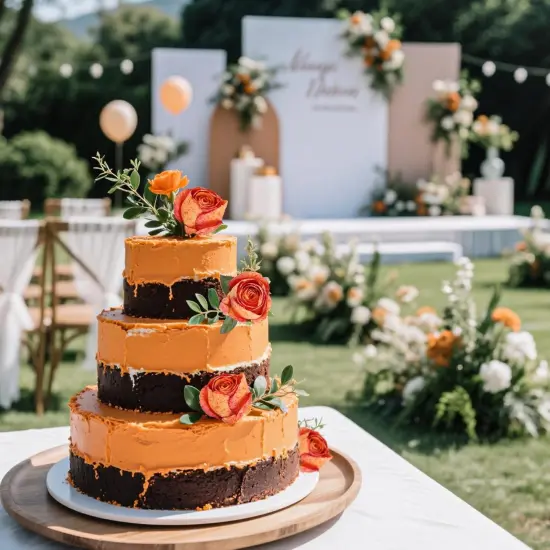 Artificial Rose Silk Flowers 2 Bouquets Vintage Roses 12pcs Orange Fake Rose with Single Long Stems Faux Flower for Home Table {5}