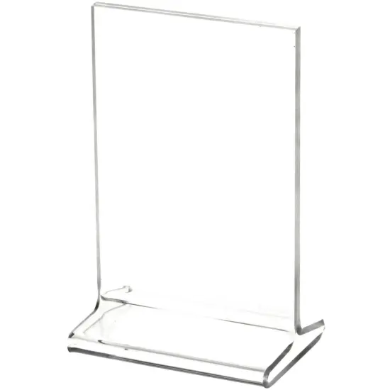 Plymor Clear Acrylic Sign Display / Literature Holder (Top-Load), 3.5" W x 5" H {1}