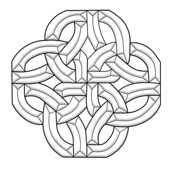 12" x 12" Exquisite Clear Glass Celtic Knot Bevel Cluster EC824 {1}