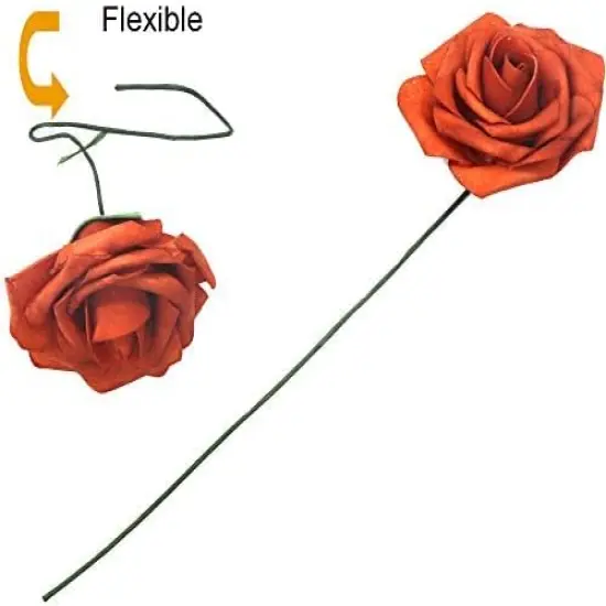 50pcs Artificial Flower - Burnt Orange (Box Pack) {4}