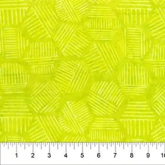 Banyan 81700-72 Hexies - Citrus Green 45" Fabric Per Yard {1}