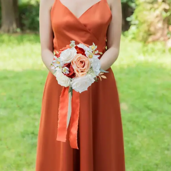 Burnt Orange Wedding Bouquets {3}