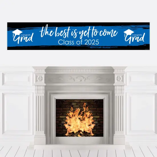 Big Dot of Happiness Blue 2025 Graduation Party Decorations Party Banner {1}