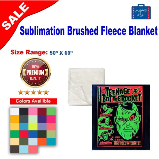 Liberty Bags&reg; 2 Pack Sublimation Brushed Fleece Blanket {2}