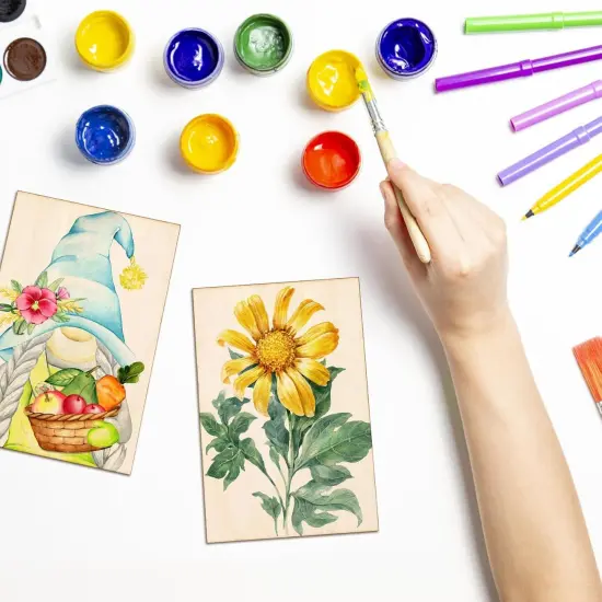 15PCS 4x6 Inch Wood Squares Unfinished Square Wood Pieces {4}