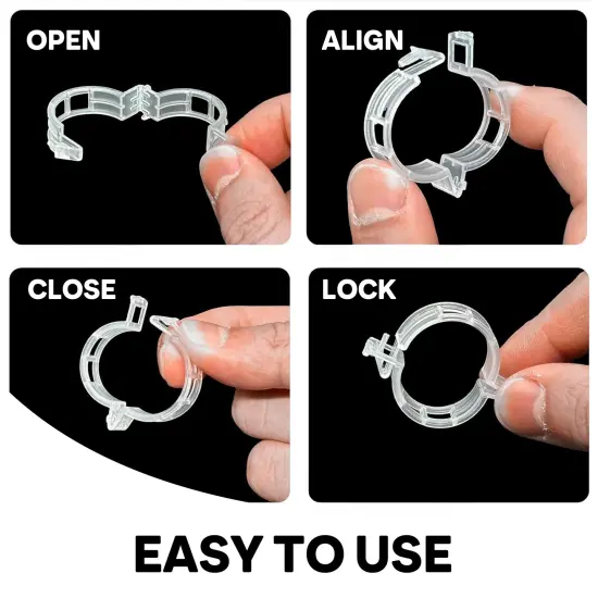 180 Pcs Clear Plastic Plant Support Clips, Garden Trellis Clips for Vegetables, Tomatoes & Climbing Plants to Grow Upright & Healthier {4}