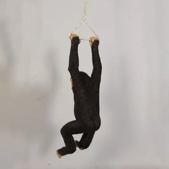 Monkey Chimpanzee Hanging On Rope Life Size Statue {6}