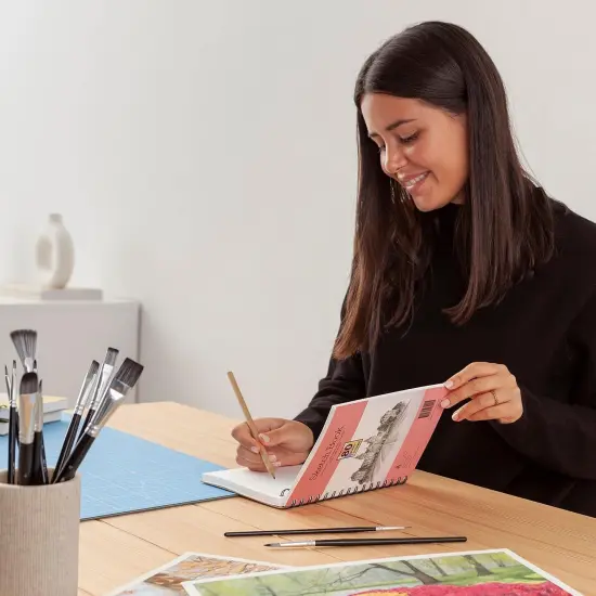 Sketch Book A5, 80 Sheets Italian 120gsm Paper, A5 Sketchbook Spiral Bound Made for Artists, A5 Art Book, Sketching Pad A5, Lightweight Drawing Book, Sketchbook A5, Large A5 Sketch Pad A5 {4}