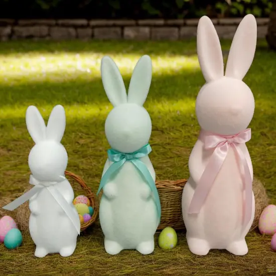 Easter Bunny Decorations - Made of Flocking Material, Suitable for Home & Party Decorations, Perfect for Easter, Spring and Family Parties, and Make a Great Gift (Green, M) {5}
