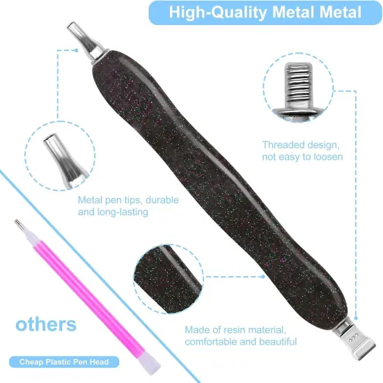 Diamonds Painting Tools Kit - Metal Tip Diamond Art Pens with Resin Handle, Complete Diamond Art Tool Set with Accessories for Beginners and Professionals {3}