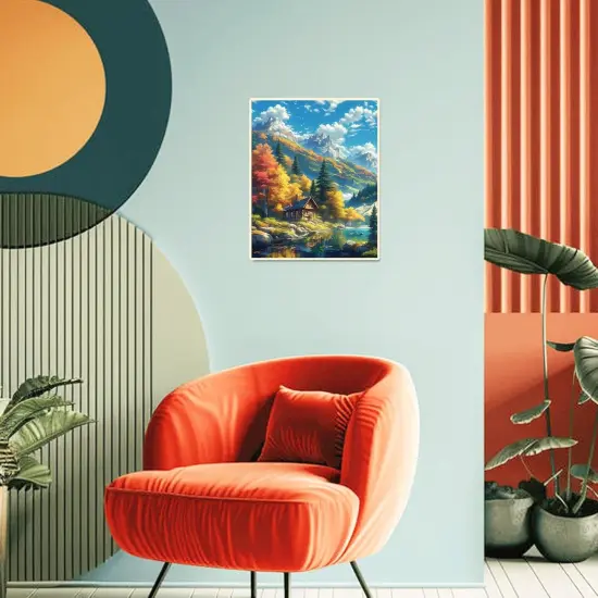 Mountain Paint by Numbers Kit for Adults Beginner Landscape Oil Painting Kit Adult Paint by Number Kits on Canvas DIY Painting for Beginners Art by Numbers for Gifts Home Wall Decor 16x20 Inch {3}