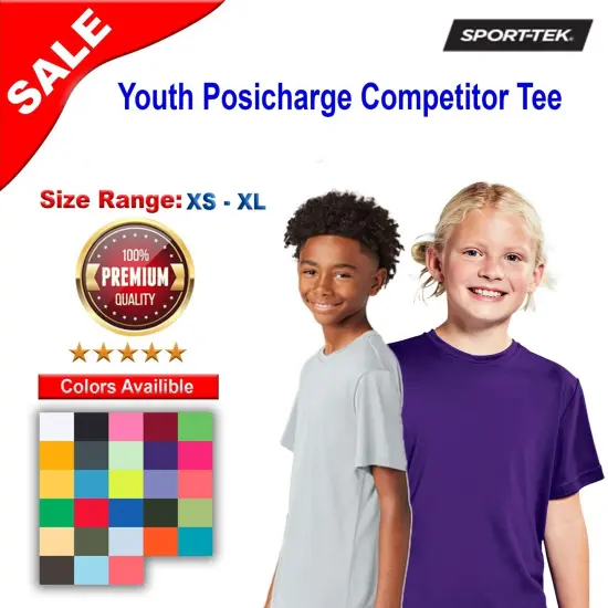 Sport-Tek&reg; Youth Crewneck Short Sleeve PosiCharge Competitor Tee True red {2}