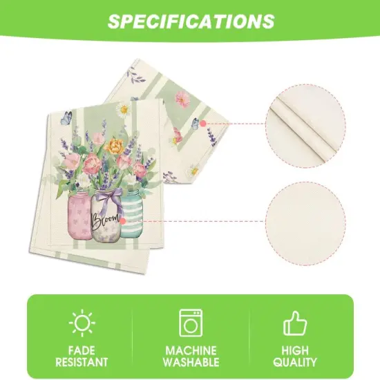 Vase Bloom Tulip Lavender Summer Table Runner, Seasonal Spring Kitchen Dining Table Decoration for Home Party Decor 13x72 Inch {5}