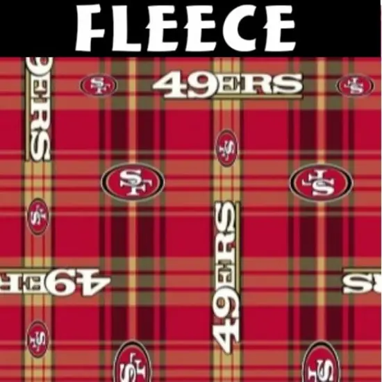 Licensed NFL San Francisco 49ers Plaid Fleece 70405 Fabric by the Yard {1}