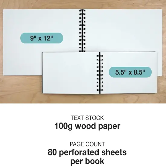 Sketchbook Set &ndash; (1) 9" x 12" & (1) 5.5" x 8.5" {3}