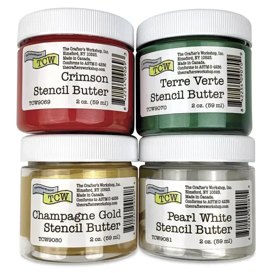 Stencil Butter Acrylic Paints - Pkg of 4, Holiday, 2 oz {1}