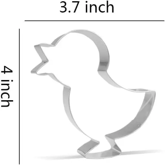 8 Piece Large Easter Cookie Cutter Set - Bunny, Rabbit, Easter Egg, Chick, Flower, Carrot - Stainless Steel {1}