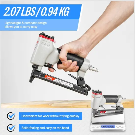 8016B Upholstery Stapler-21 Gauge 1/2-Inch Crown 1/4-Inch to 5/8-Inch Pneumatic Fine Wire Stapler {3}