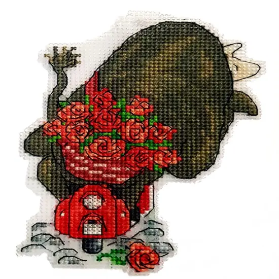 Traveling by mopedCounted cross stitch kit 8049A {2}