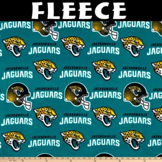 Licensed NFL Jacksonville Jaguars Fleece 6733-D Fabric by the Yard {1}