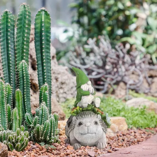 Solar Statue Lamp, Hedgehog ELF Resin Ornament Lamp, Garden, Lawn, Patio, Balcony, Yard Decorations {6}