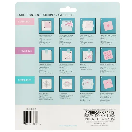 We R Precision Press Stamp And Stencil Holder-8 Pieces {4}